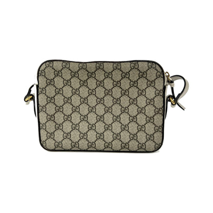 Gucci Horsebit 1955 Flap Pocket Camera GG Coated Canvas and Leather, Beige, Canvas, Handbag