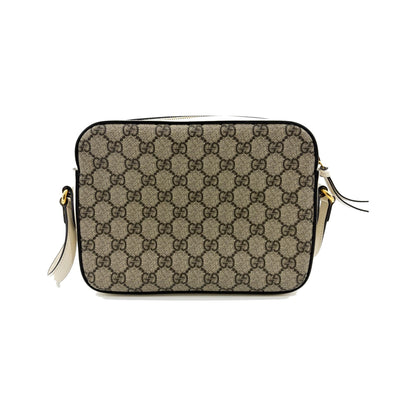 Gucci Horsebit 1955 Flap Pocket Camera GG Coated Canvas and Leather, Beige, Canvas, Handbag