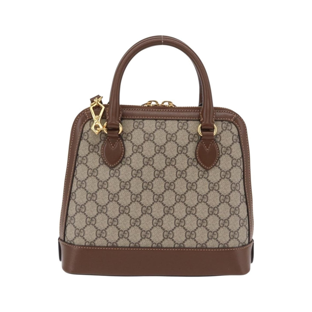 Gucci Horsebit 1955 Top Handle GG Coated Canvas with Leather, Beige, Canvas, Handbag