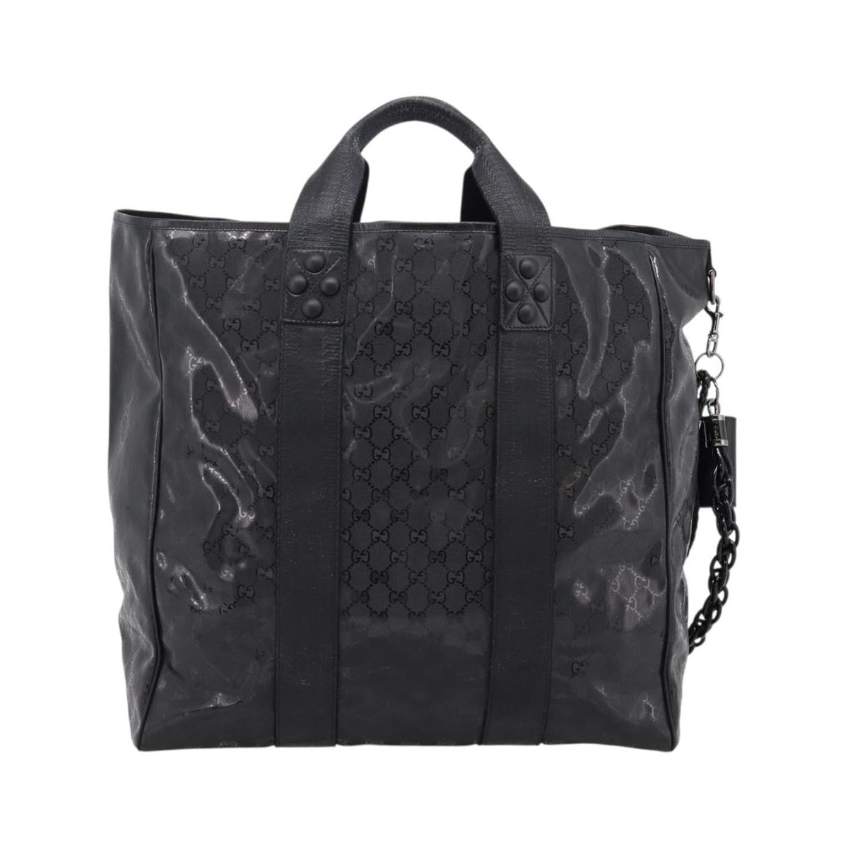 Gucci Indy Tote PVC Leather, Black, PVC, Tote Bag