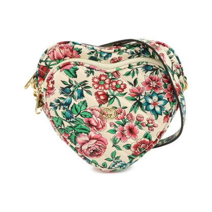 Gucci Interlocking G Heart Diagonal Quilted Leather, Multicolour, Leather, Shoulder Bag