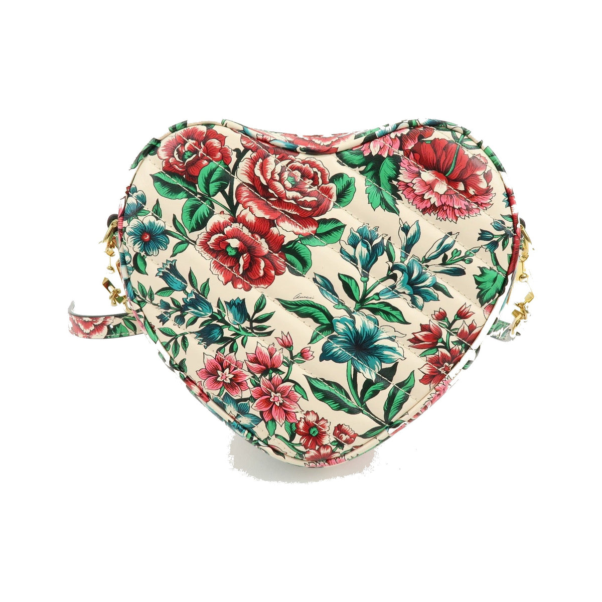 Gucci Interlocking G Heart Diagonal Quilted Leather, Multicolour, Leather, Shoulder Bag