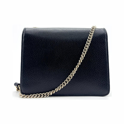 Gucci Interlocking Patent, Black, Leather, Shoulder Bag