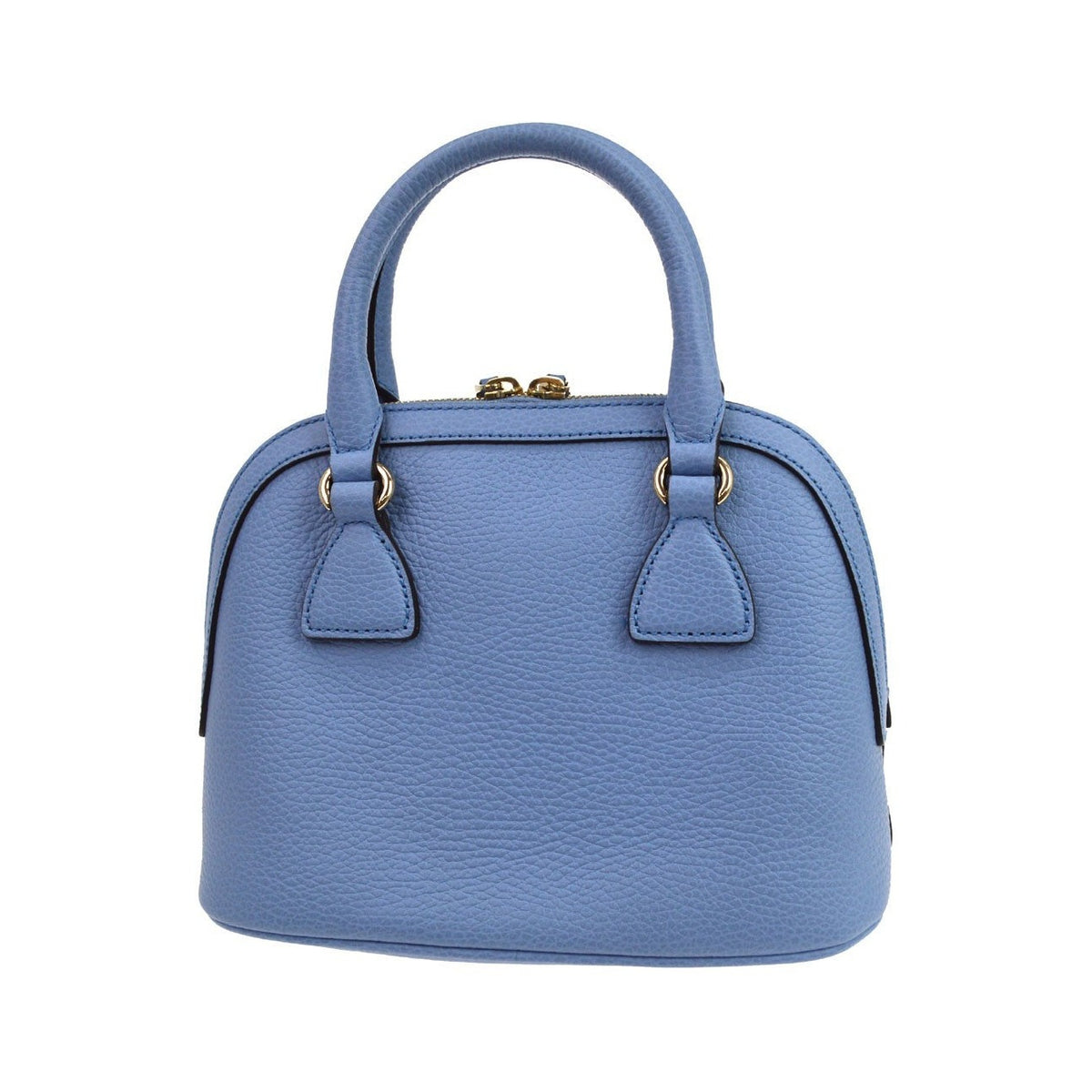 Gucci Interlocking Top Handle Leather, Blue, Leather, Handbag