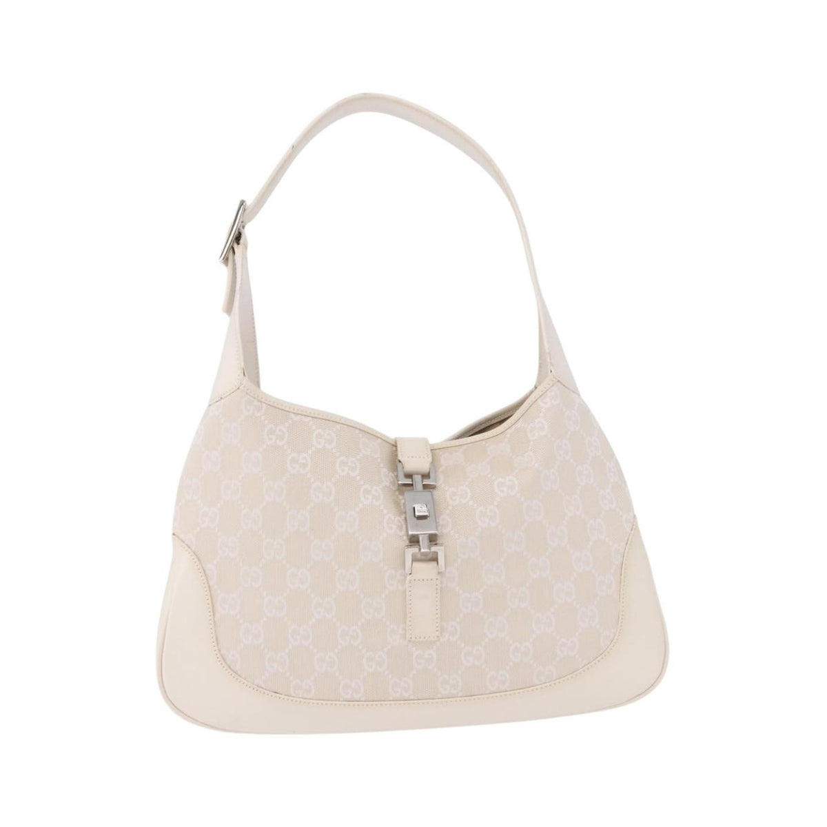 Gucci Jackie Canvas, White, Canvas, Handbag