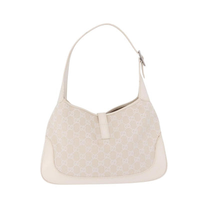 Gucci Jackie Canvas, White, Canvas, Handbag