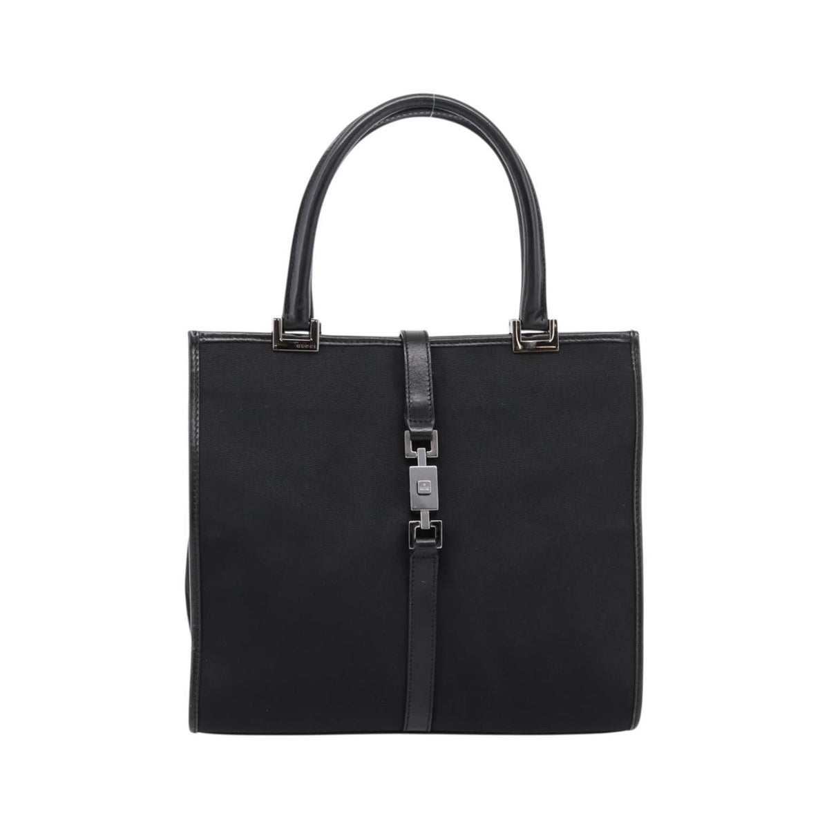 Gucci Jackie Canvas, Black, Canvas, Tote Bag