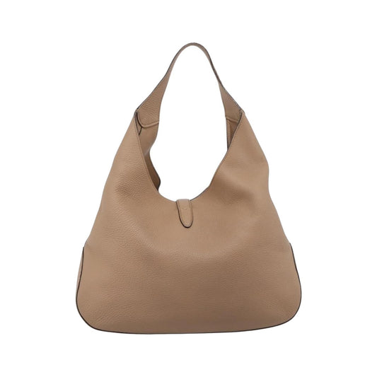 Gucci Jackie Soft Hobo Leather, Beige, Leather, Shoulder Bag