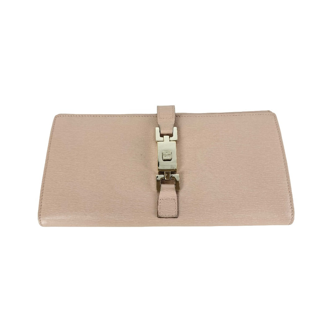 Gucci Jackie Vintage long Leather, Pink, Leather, Wallet