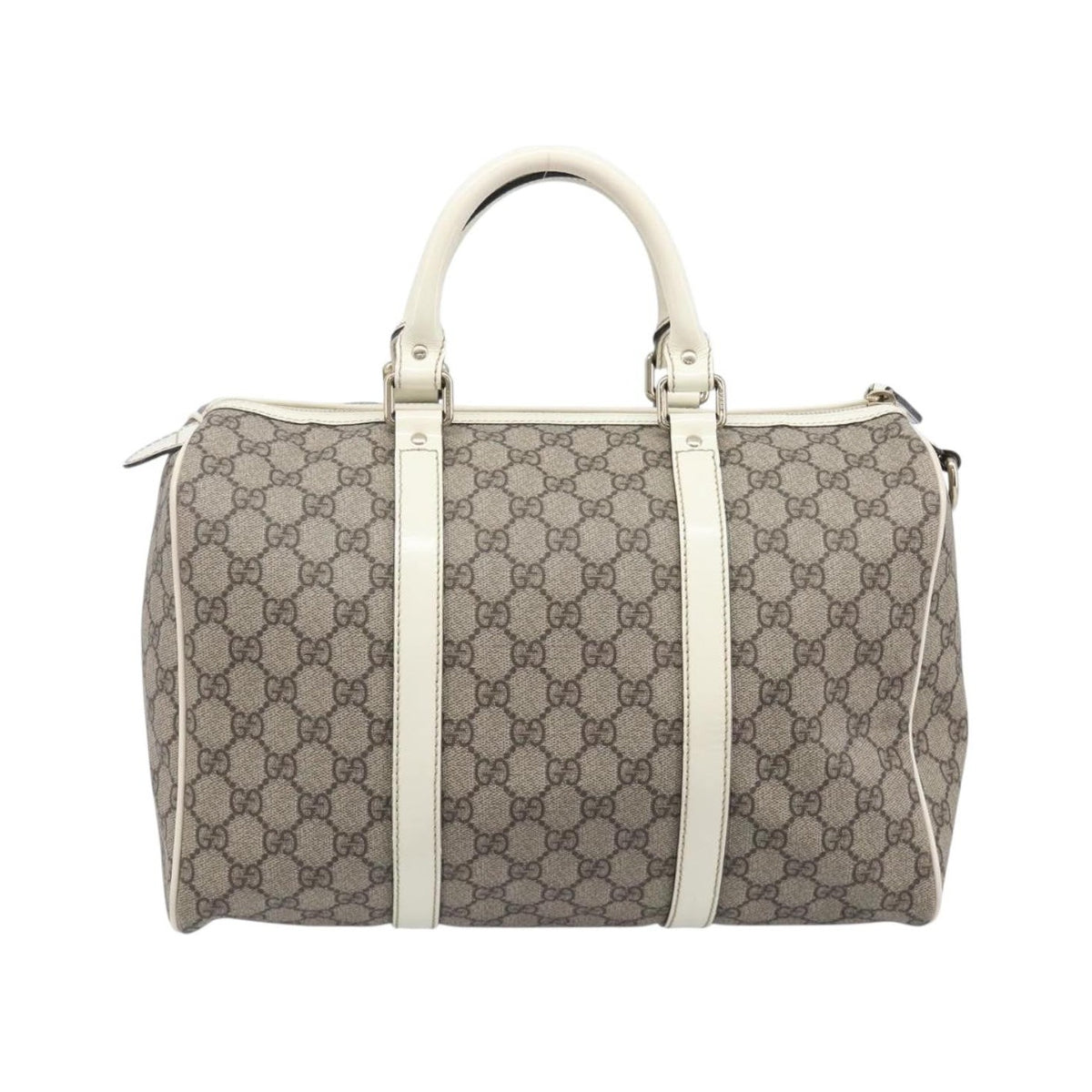 Gucci Joy Boston GG Coated Canvas, Beige, PVC, Handbag