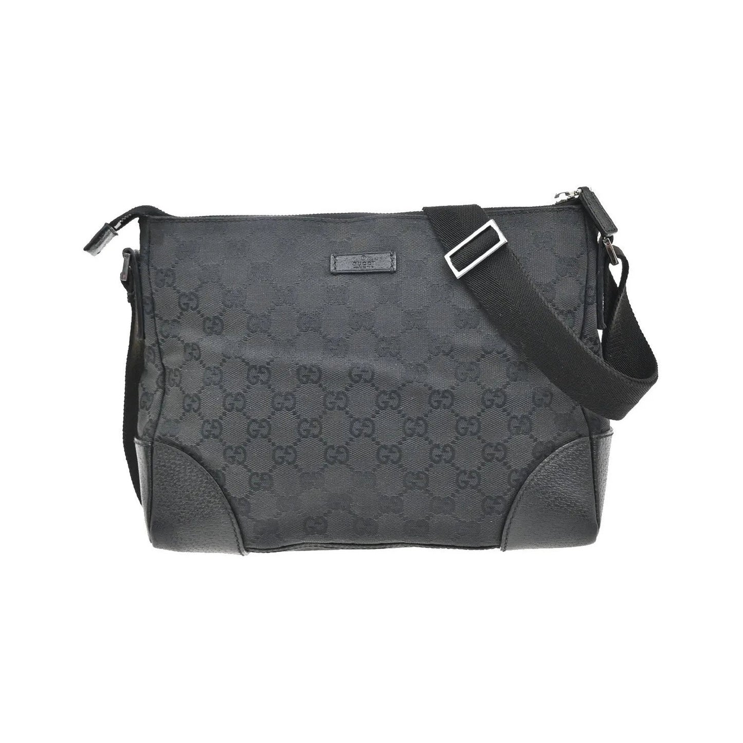 Gucci Joy Messenger GG Canvas and leather, Black, Canvas, Shoulder Bag