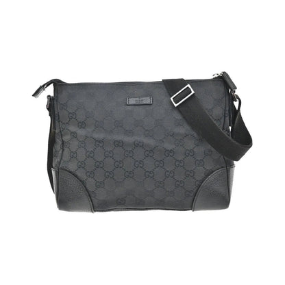Gucci Joy Messenger GG Canvas and leather, Black, Canvas, Shoulder Bag