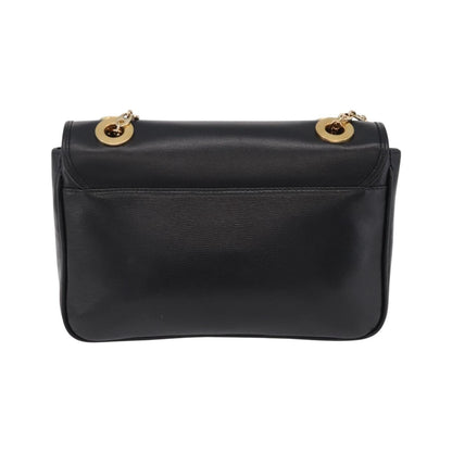 Gucci Marina Chain Flap Leather, Black, Leather, Shoulder Bag