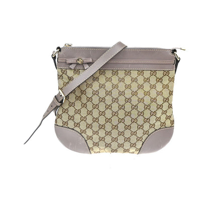 Gucci Mayfair Messenger GG Canvas and Leather, Beige, Canvas, Shoulder Bag