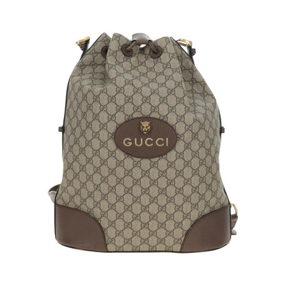 Gucci Neo Vintage Drawstring Bucket GG Coated Canvas, Beige, Canvas, Backpack