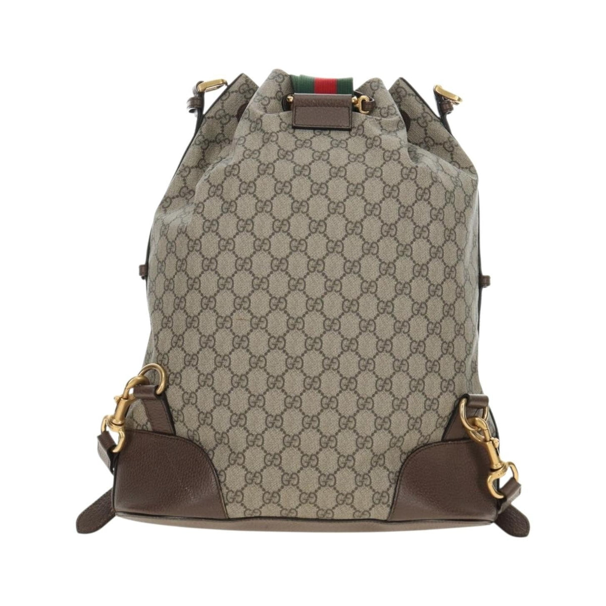 Gucci Neo Vintage Drawstring Bucket GG Coated Canvas, Beige, Canvas, Backpack