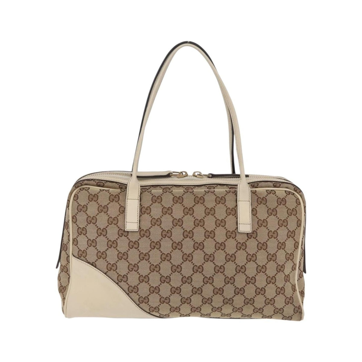 Gucci New Britt Boston GG Canvas, Beige, Canvas, Handbag