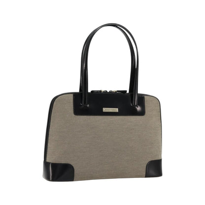 Gucci Open Tote GG Canvas and Leather, Beige, Canvas, Handbag