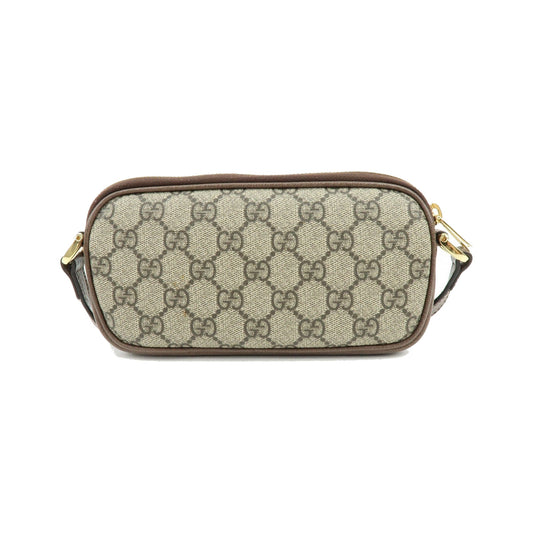 Gucci Ophidia GG Coated Canvas, Brown, Leather, Crossbody Bag