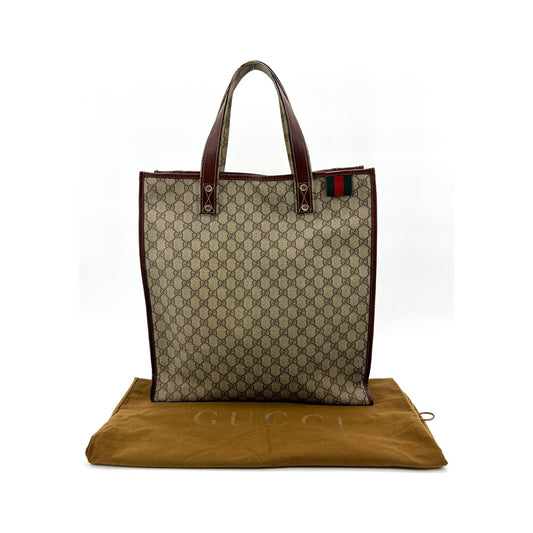 Gucci Ophidia Shopping GG Coated Canvas, Brown, Canvas, Tote Bag