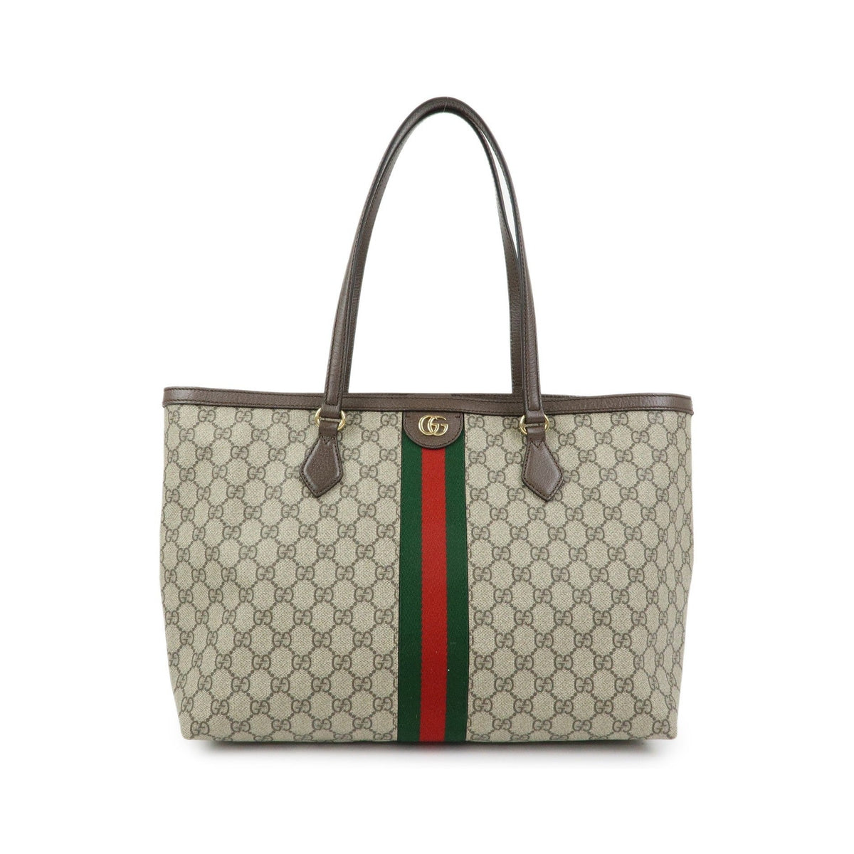 Gucci Ophidia Shopping GG Coated Canvas, Beige, Canvas, Tote Bag