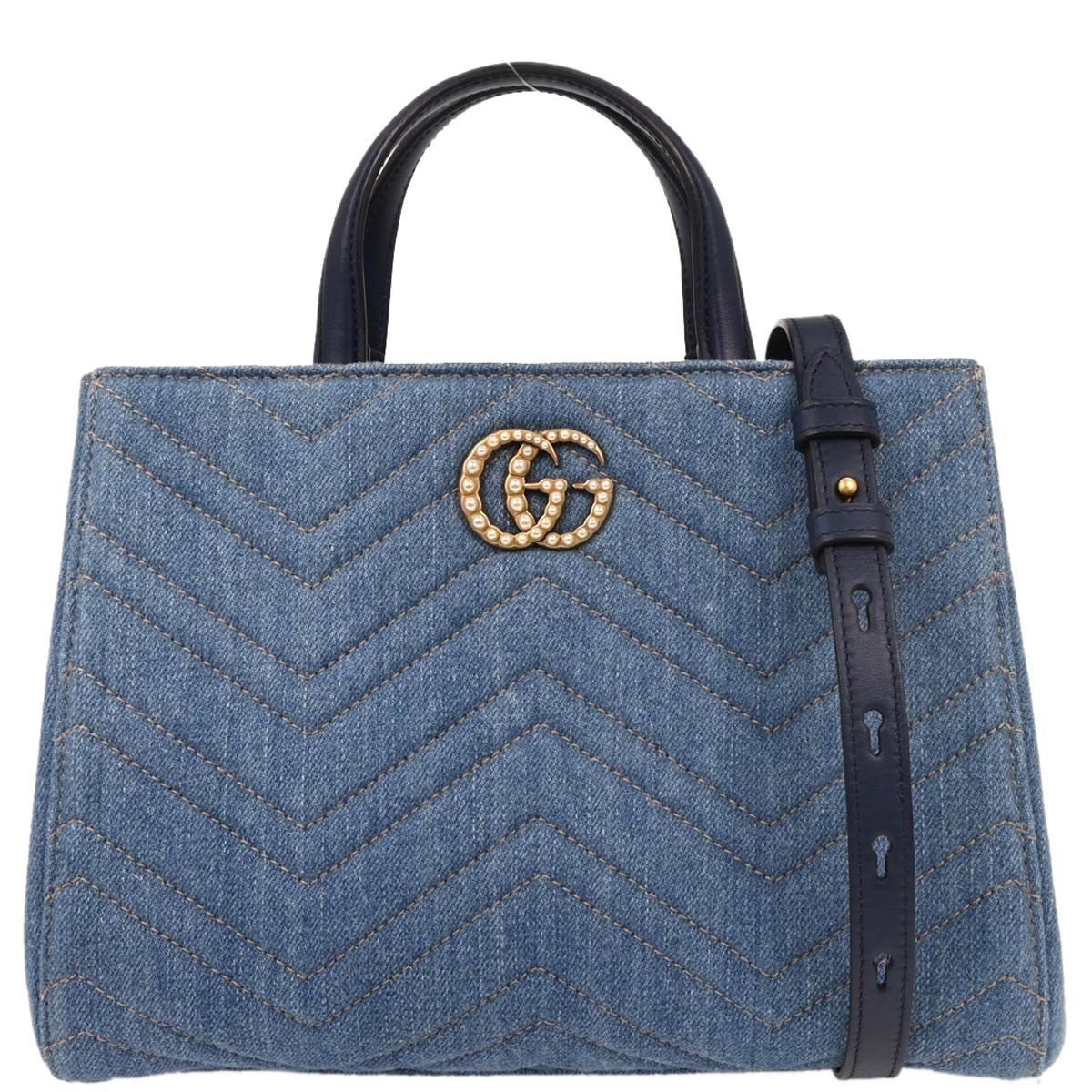 Gucci Pearly GG Marmont Tote - Brandsamsara