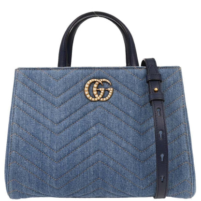 Gucci Pearly GG Marmont Tote - Brandsamsara