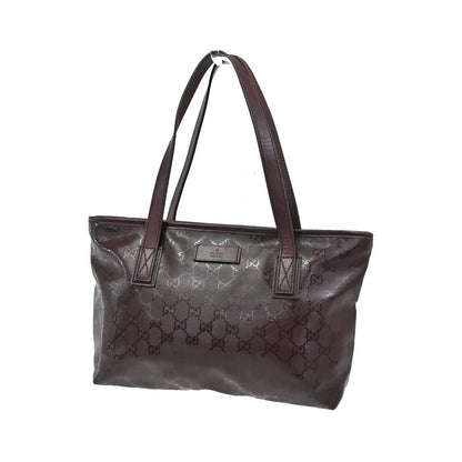 Gucci Plus Tote GG Imprime, Burgundy, PVC, Shoulder Bag