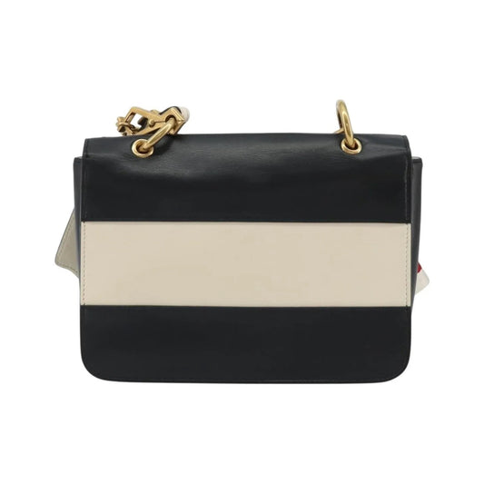 Gucci Queen Margaret Flap Colorblock Leather, Black, Leather, Shoulder Bag