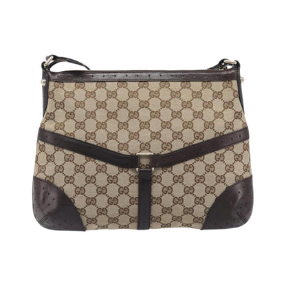 Gucci Reins Web Canvas, Beige, Canvas, Shoulder Bag