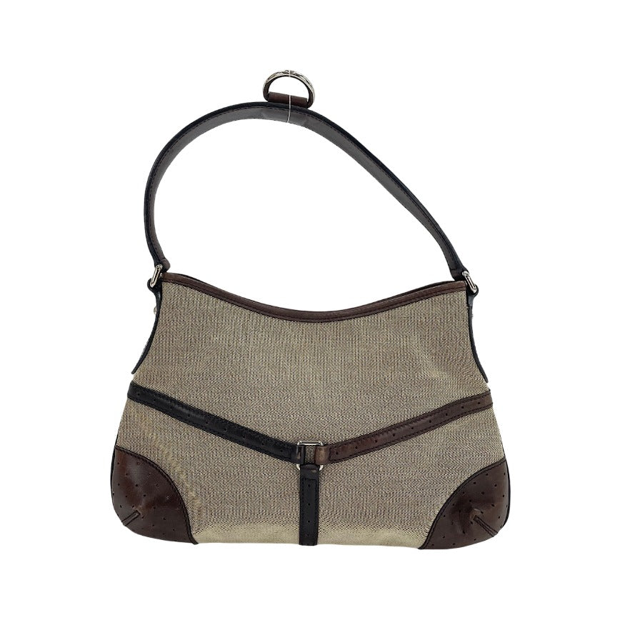 Gucci Reins Web Canvas, Brown, Canvas, Shoulder Bag
