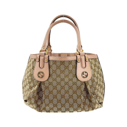 Gucci Scarlett GG Canvas with Leather, Beige, Canvas, Tote Bag