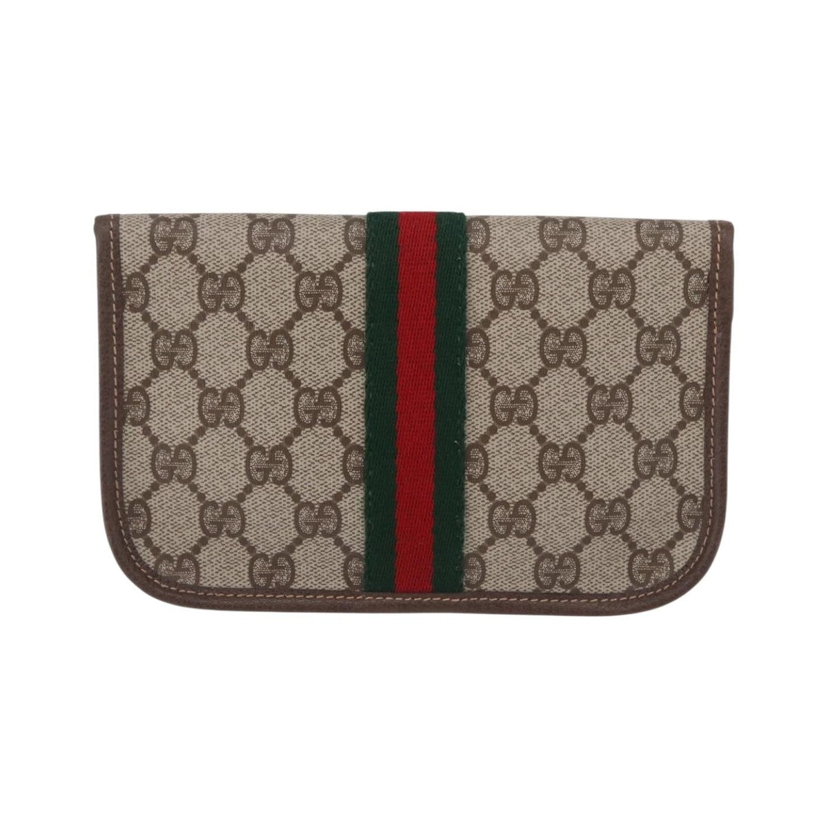 Gucci Sherry line Canvas, Beige, PVC, Clutch