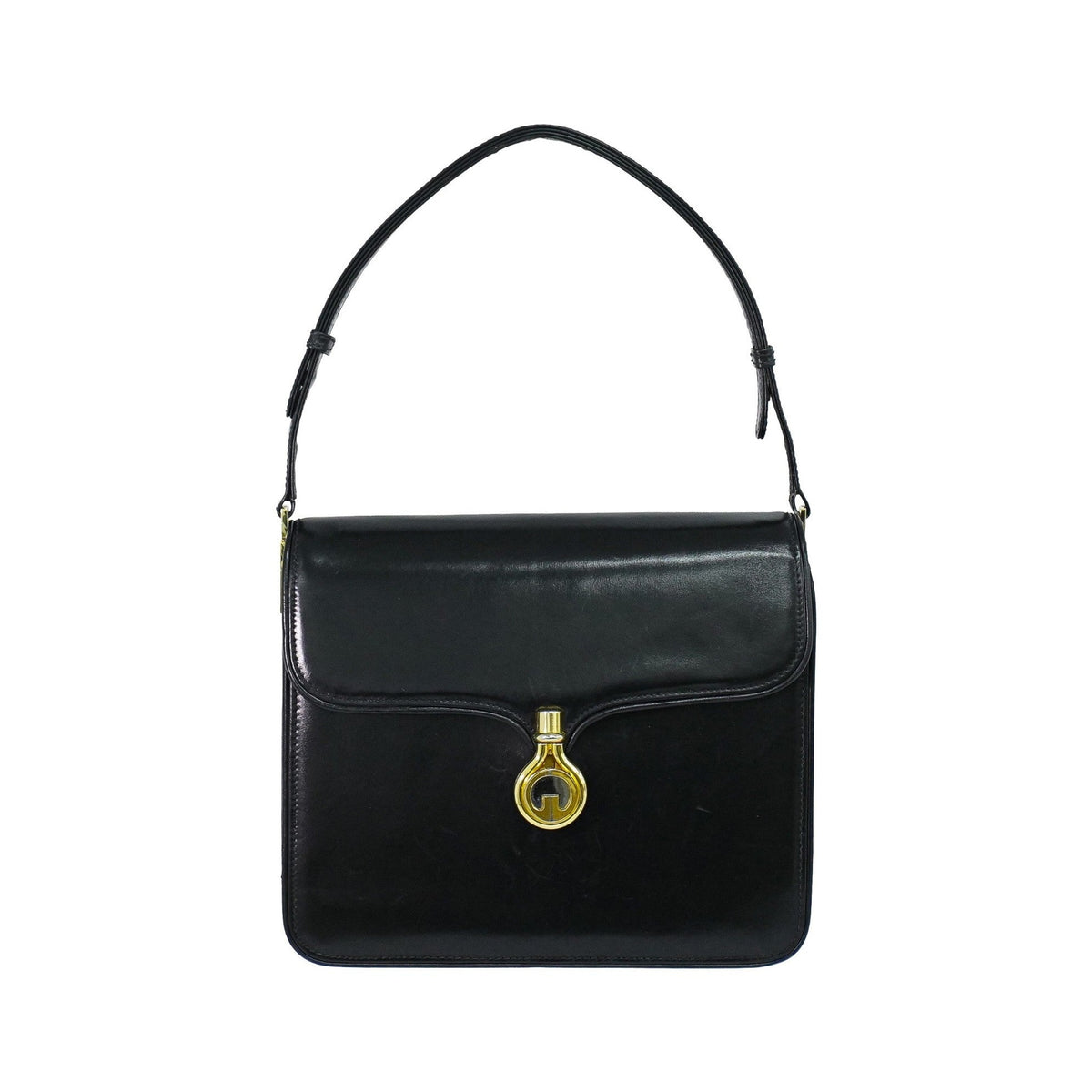 Gucci Shoulder Leather, Black, Leather, Shoulder Bag