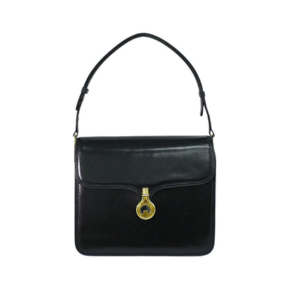 Gucci Shoulder Leather, Black, Leather, Shoulder Bag