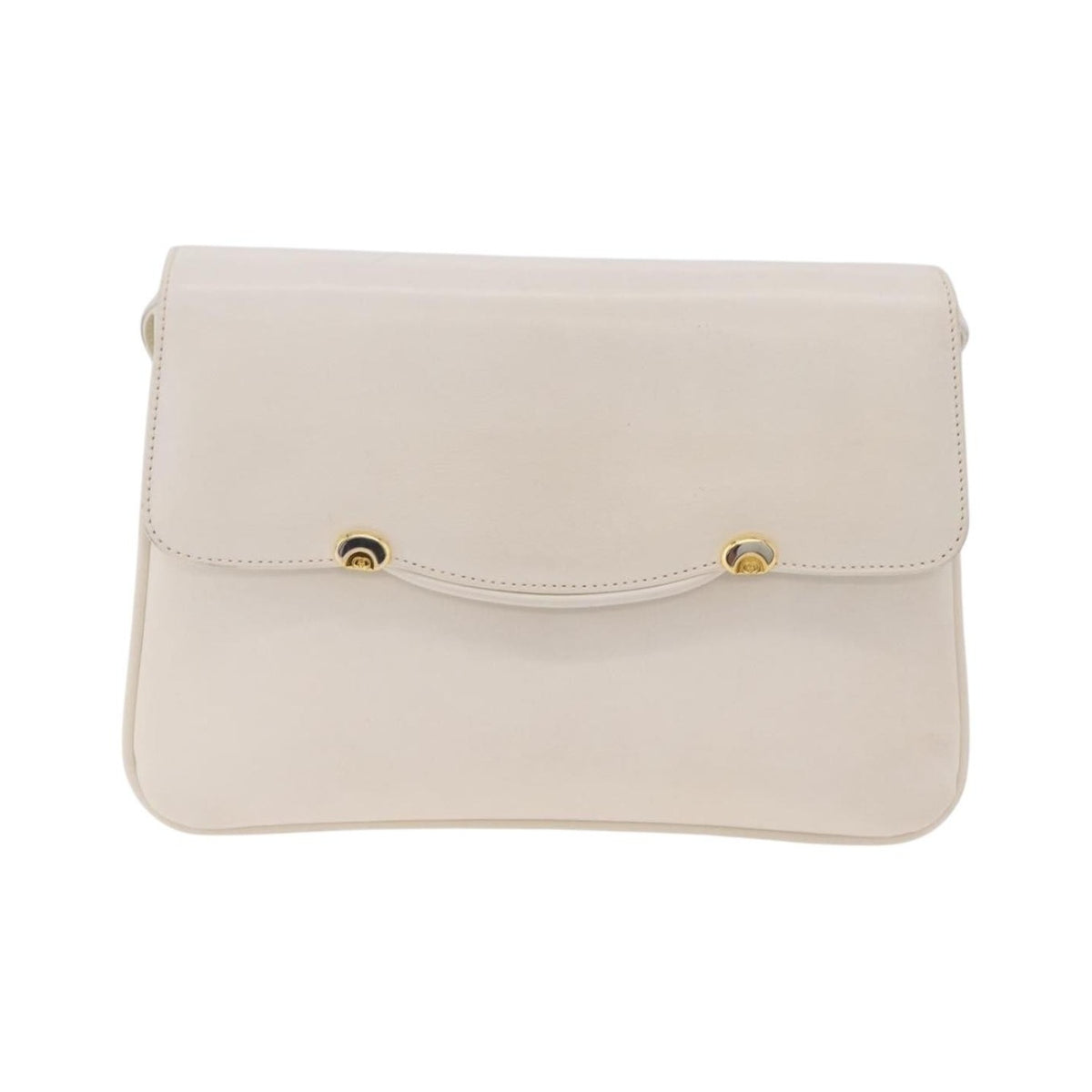 Gucci Shoulder Leather, White, Leather, Shoulder Bag