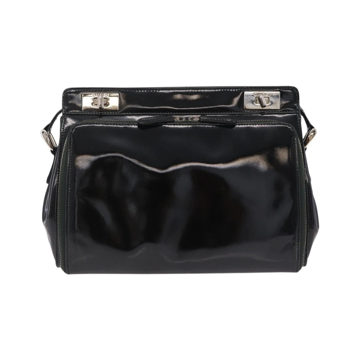 Gucci Shoulder Patent leather, Black, Patent Leather, Shoulder Bag