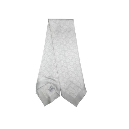 Gucci Silk Scarf 84x11.5cm Ivory Gray - Brandsamsara