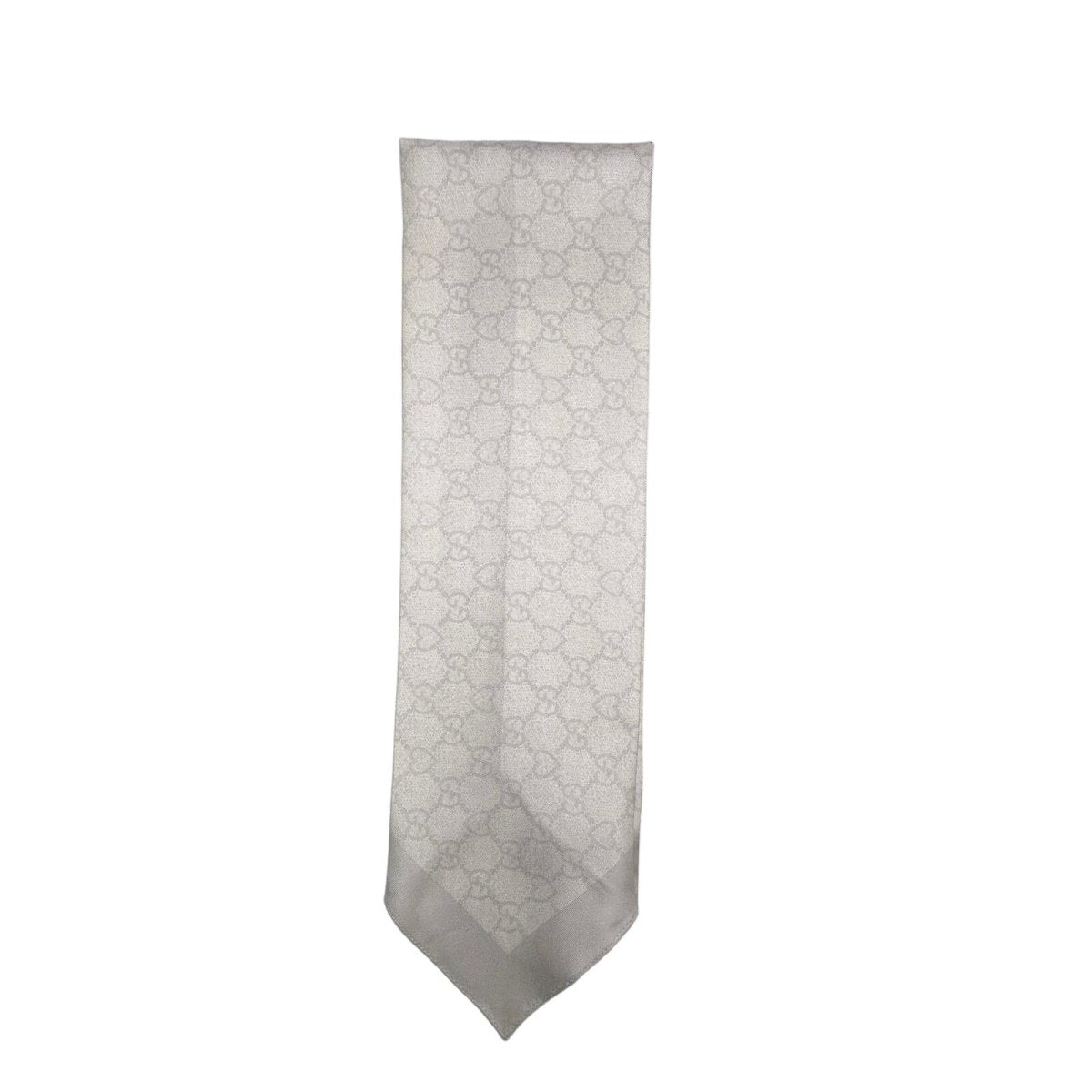Gucci Silk Scarf 84x11.5cm Ivory Gray - Brandsamsara