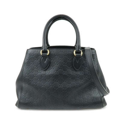 Gucci Soft Signature Convertible Top Handle Guccissima Leather, Black, Leather, Handbag