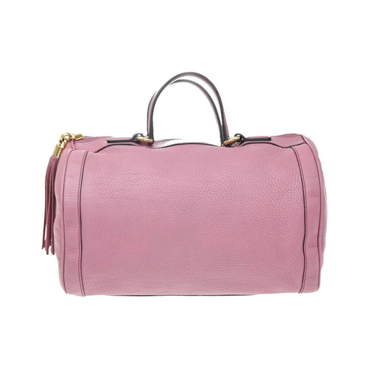 Gucci Soho Boston Leather, Pink, Leather, Handbag