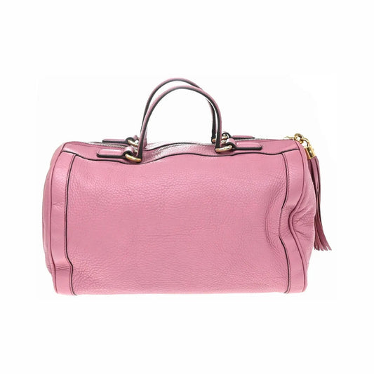 Gucci Soho Boston Leather, Pink, Leather, Handbag