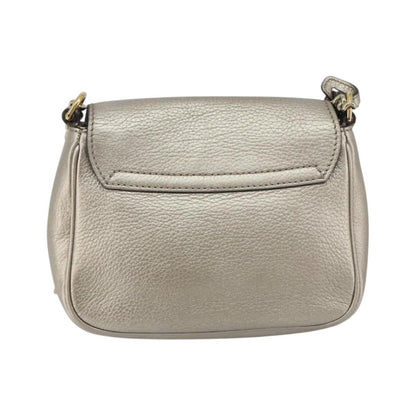 Gucci Soho Chain Leather, Silver, Leather, Shoulder Bag