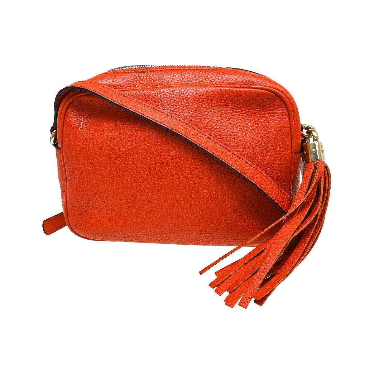 Gucci Soho Disco Leather, Orange, Leather, Shoulder Bag