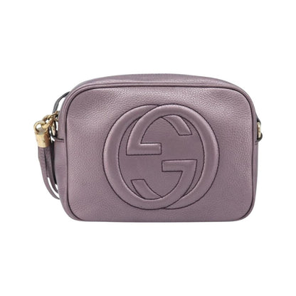 Gucci Soho Disco Leather, Pink, Leather, Crossbody Bag