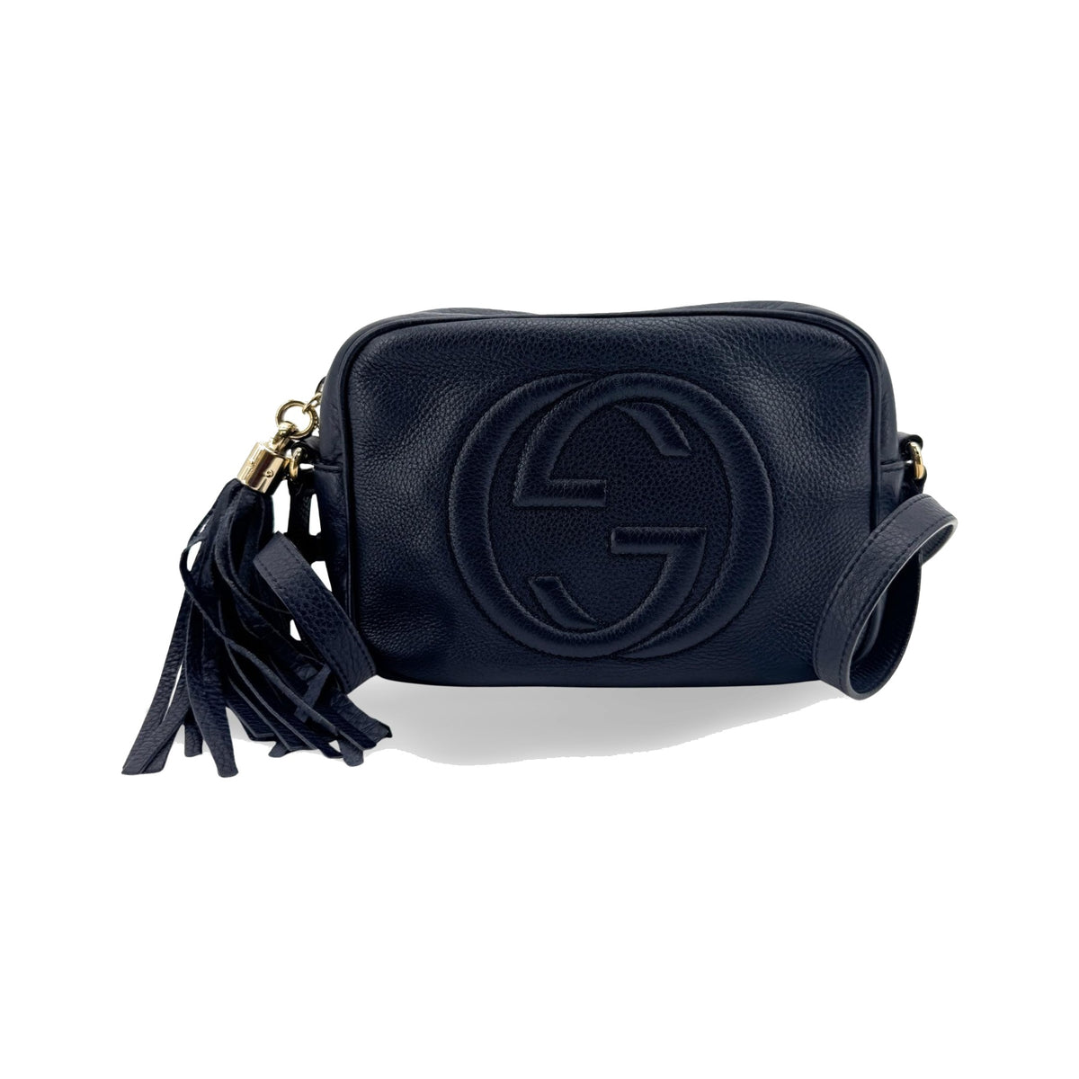 Gucci Soho Disco Leather, Navy, Leather, Crossbody Bag