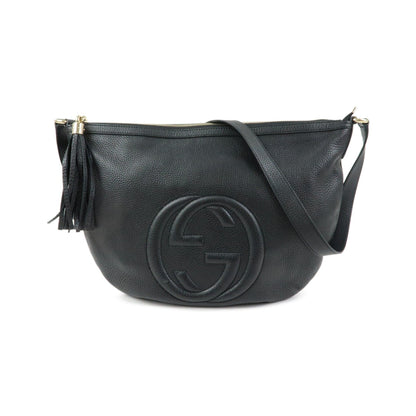 Gucci Soho Messenger Leather, Black, Leather, Handbag