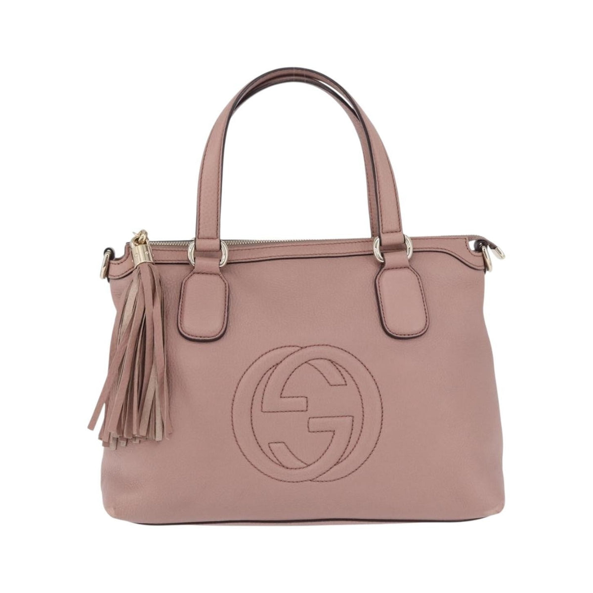 Gucci Soho Working Leather, Pink, Leather, Tote Bag