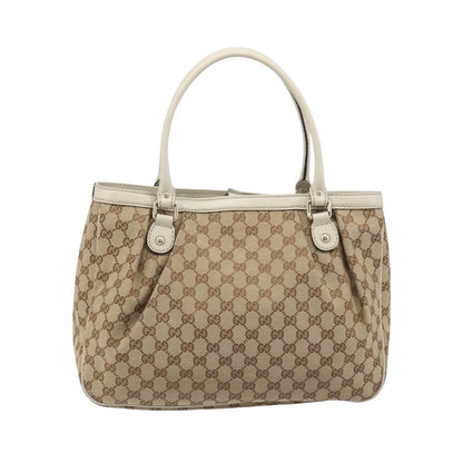 Gucci Sukey Top Handle GG Canvas, Beige, Canvas, Tote Bag