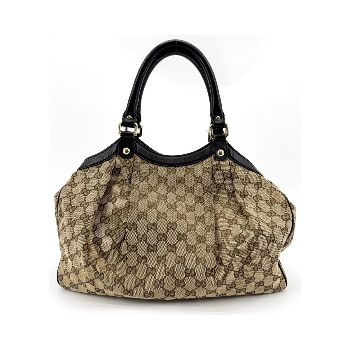 Gucci Sukey Tote GG Canvas and leather, Beige, Canvas, Tote Bag